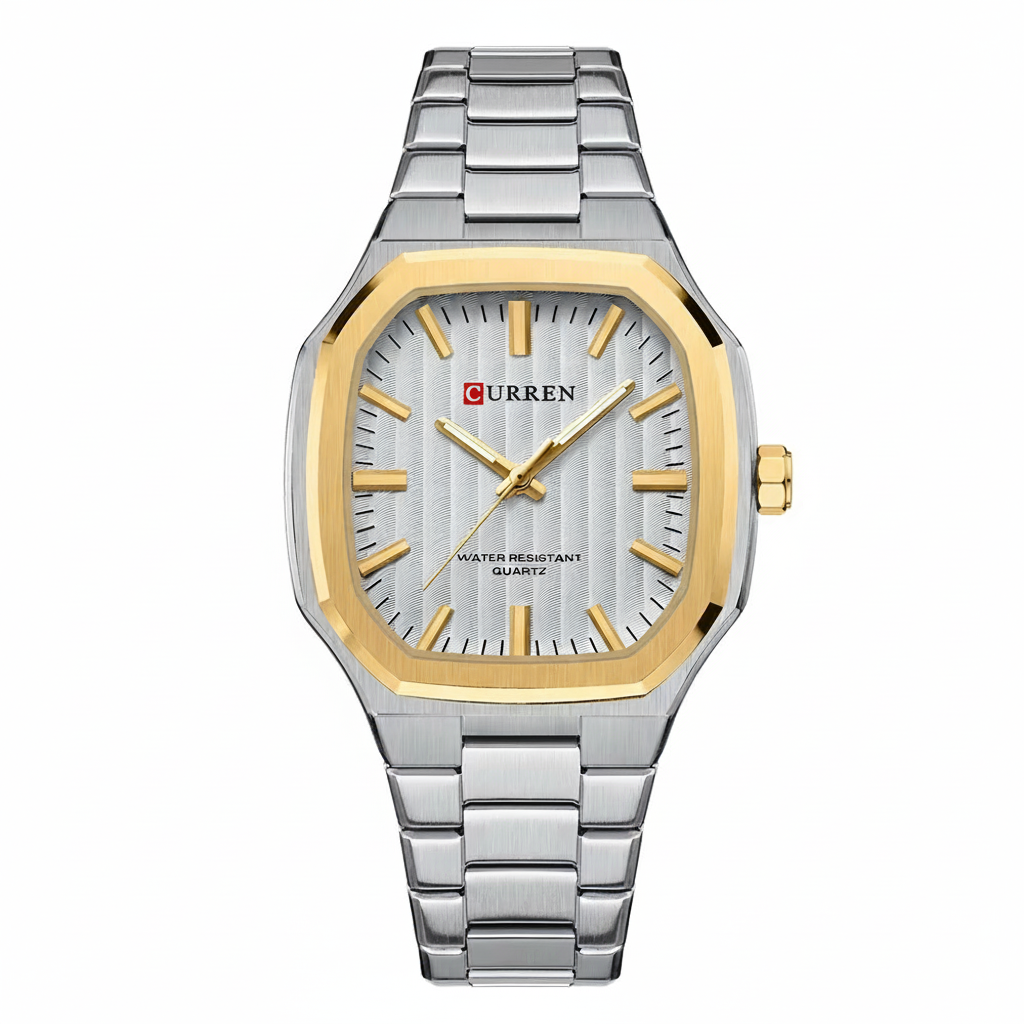 CURREN 8458 Stainless Steel Quartz Watch for Men